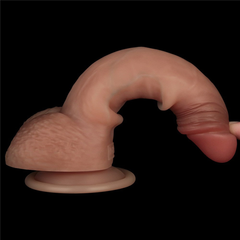 7.5" Dual-Density Sliding Skin Pro Silicone Dildo