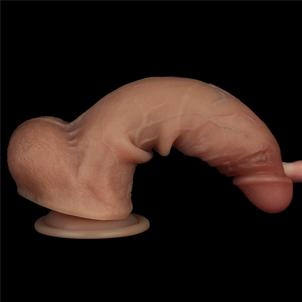 Dildo in silicone a doppio strato Sliding Skin Pro da 21,5 cm