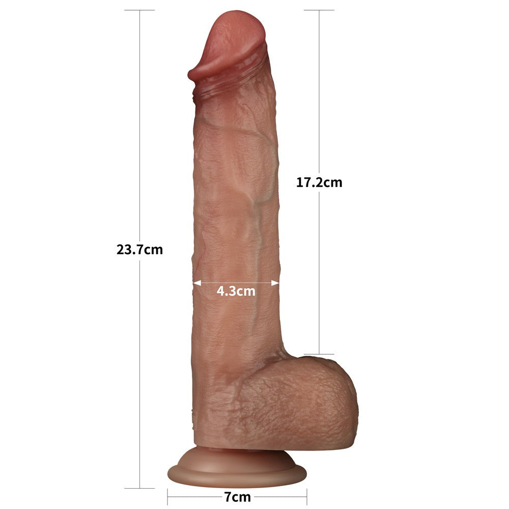 9'' Dual-Layer Silicone Dildo Sliding Skin Pro