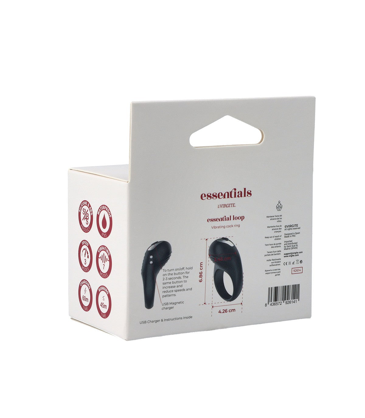 RECHARGEABLE VIBRATING COCK RING LOOP