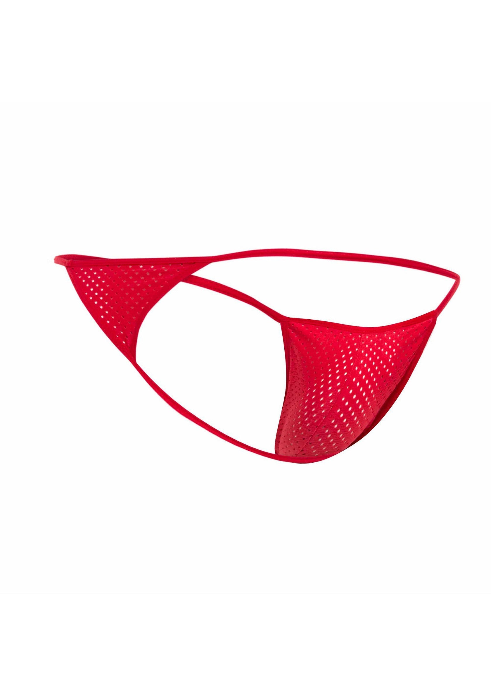 Perizoma a V in microfibra MOB rosso