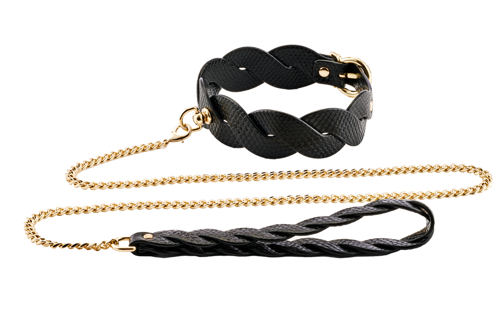GUILTY PLEASURE LUNAR BRAIDED LEASH AND COLLAR