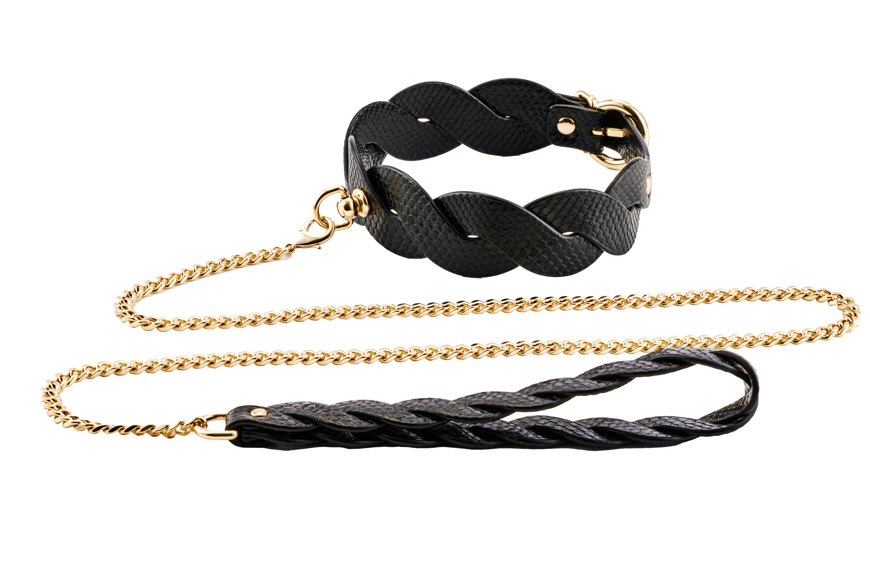GUILTY PLEASURE LUNAR BRAIDED LEASH AND COLLAR