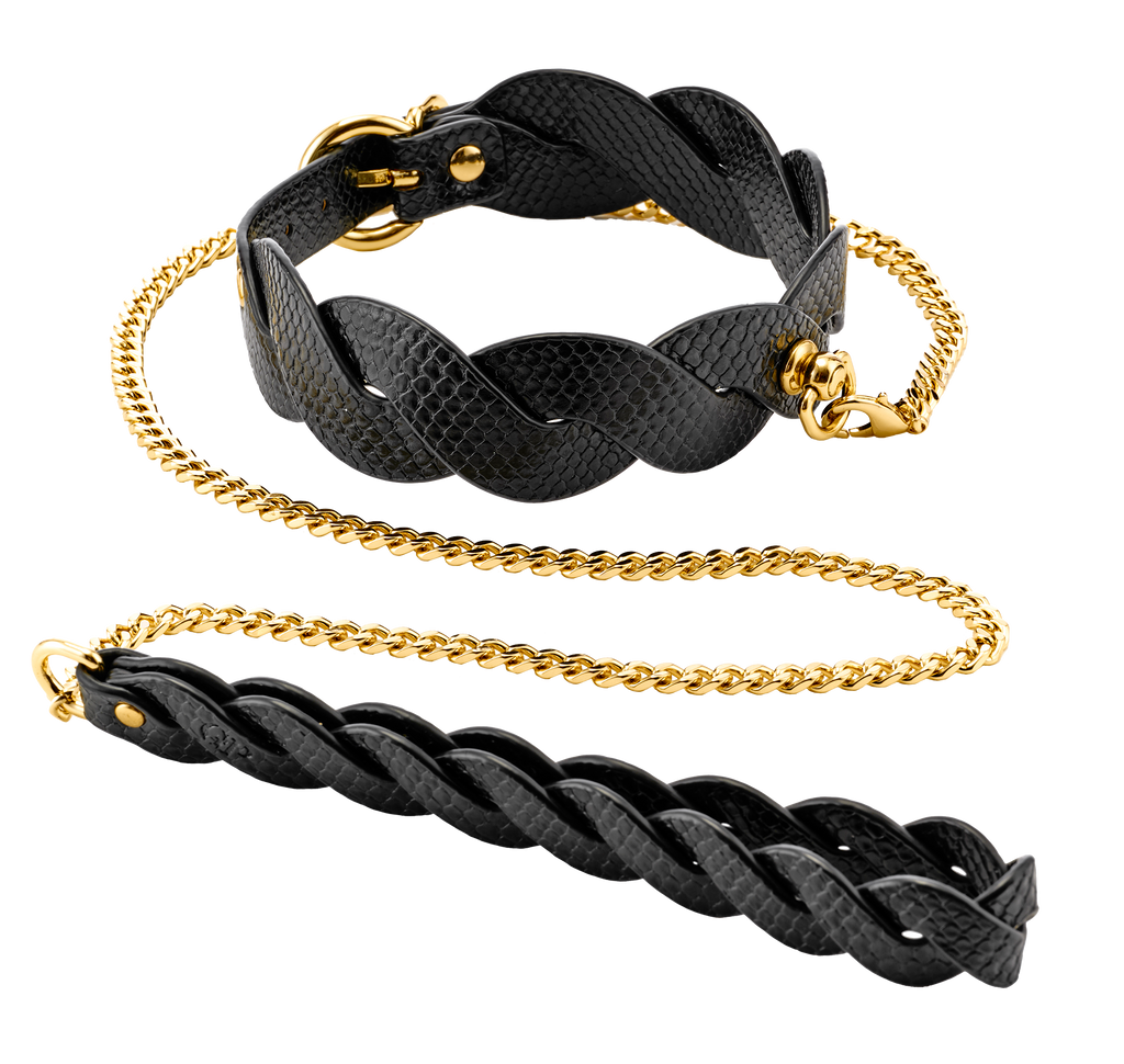 GUILTY PLEASURE LUNAR BRAIDED LEASH AND COLLAR