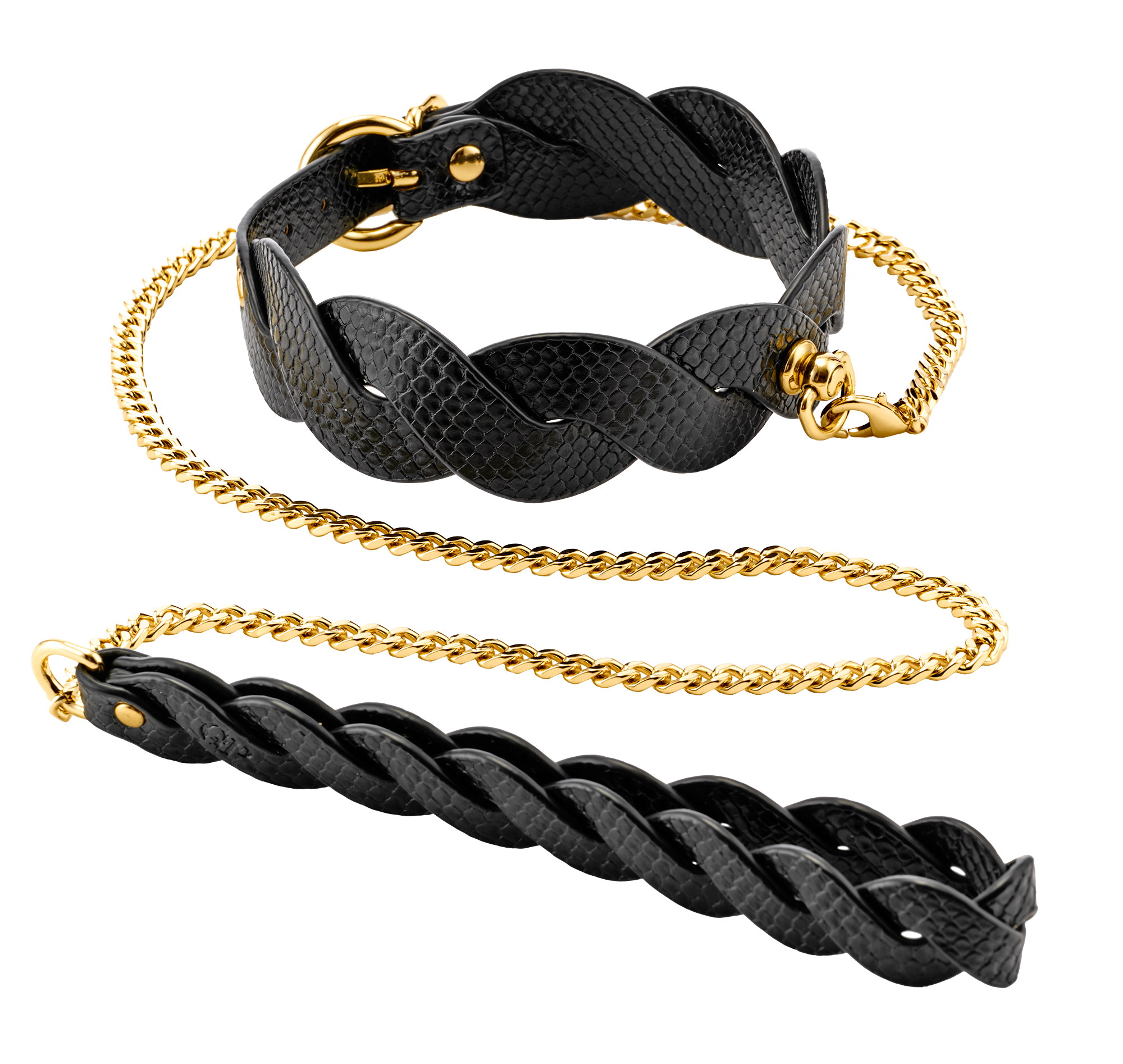 GUILTY PLEASURE LUNAR BRAIDED LEASH AND COLLAR