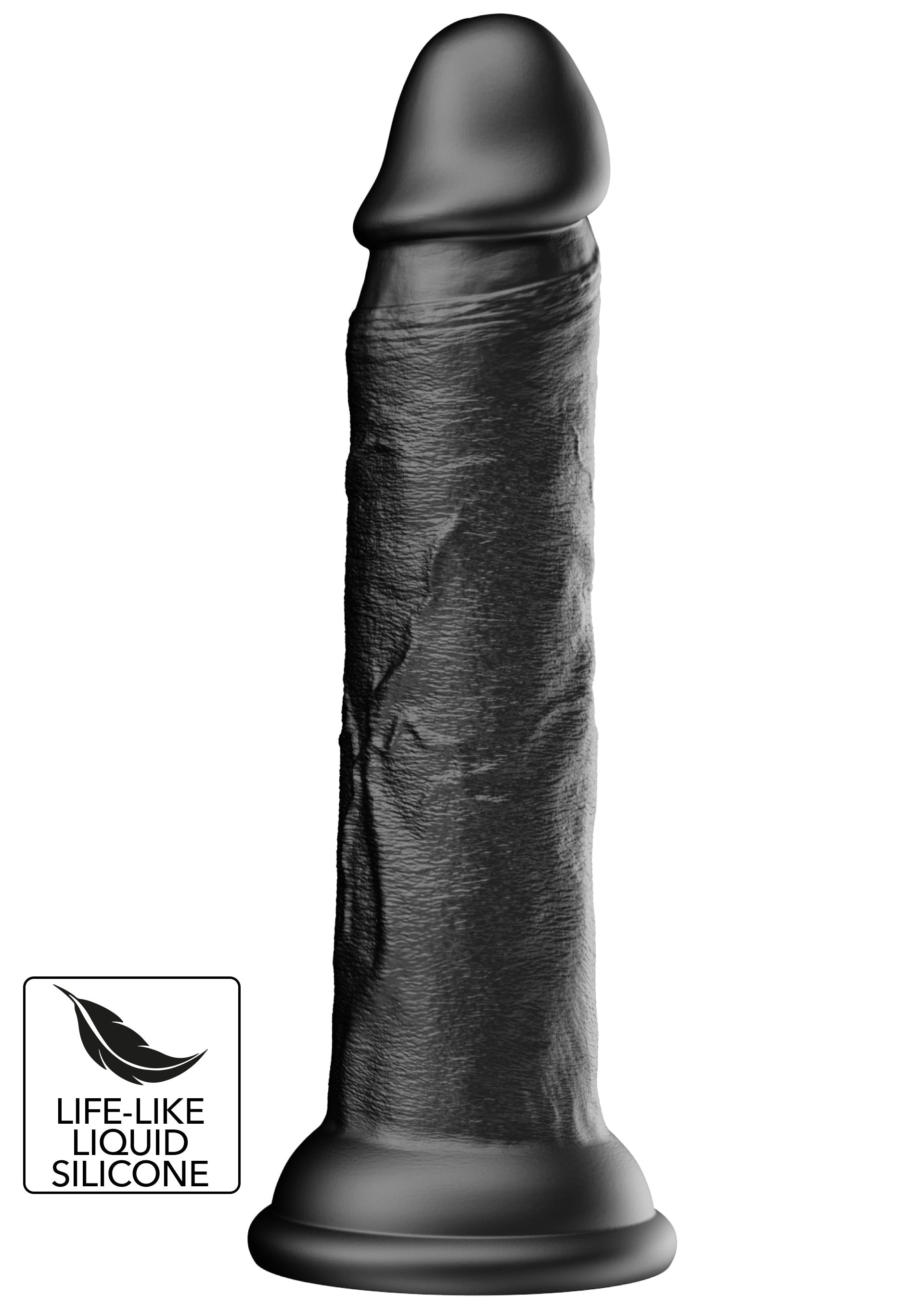 Realistic liquid silicone dildo 17 cm black