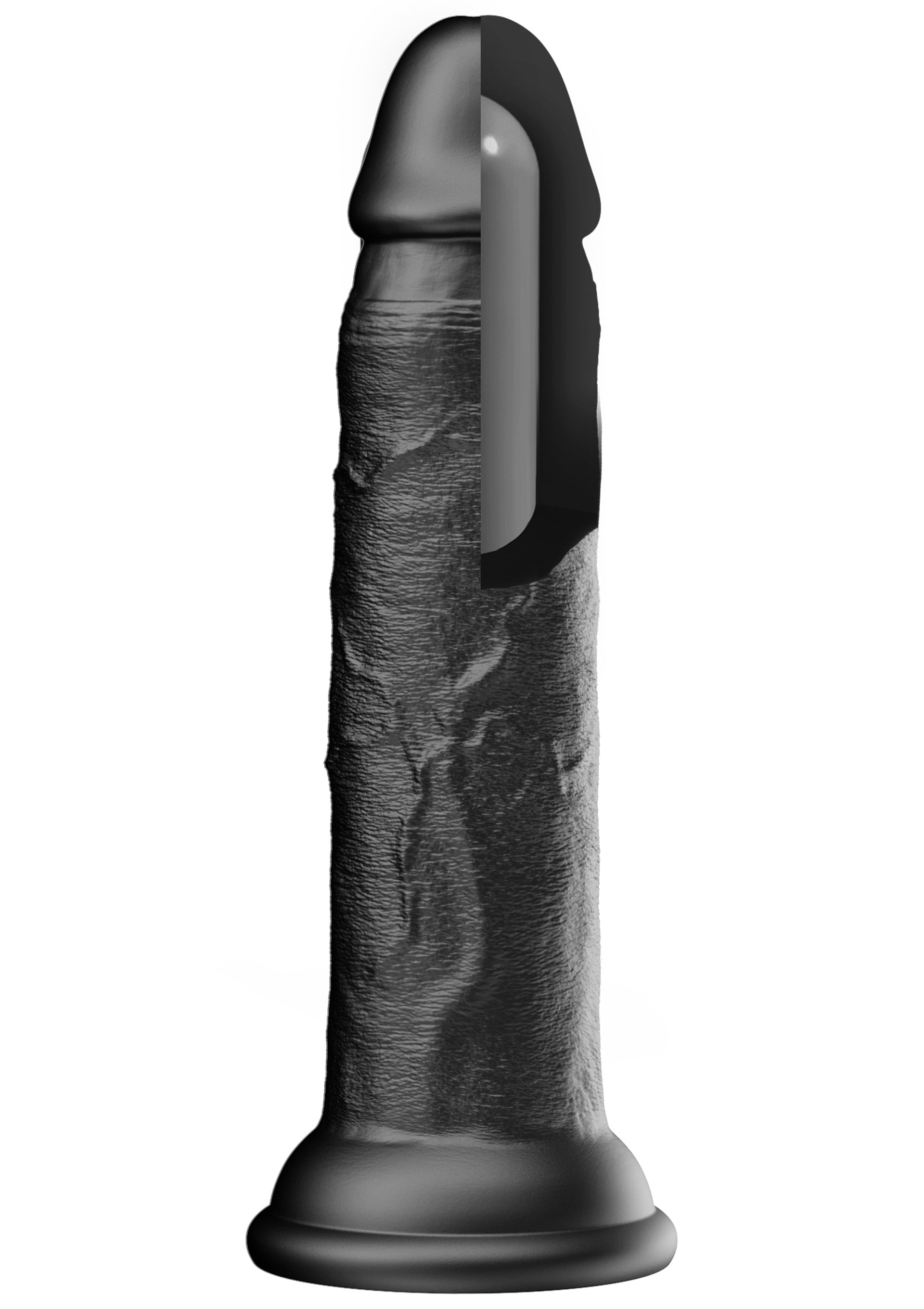 Realistic liquid silicone dildo 17 cm black