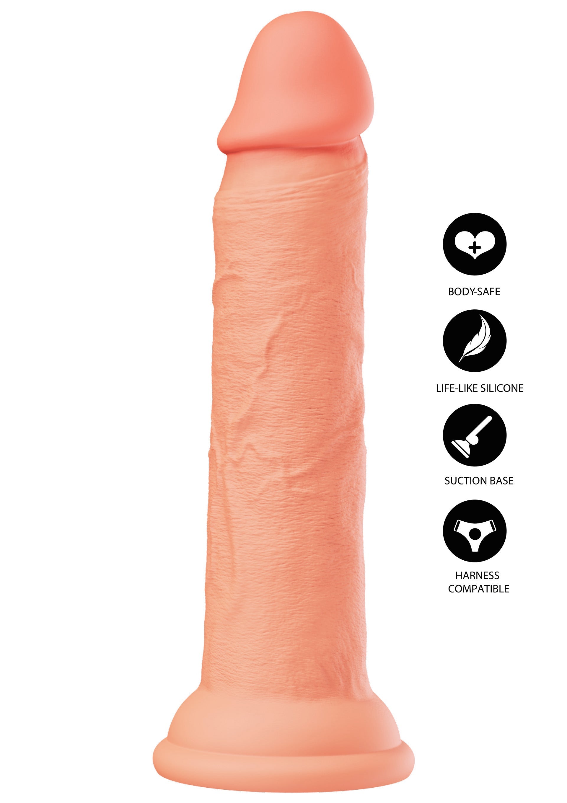 Dildo realistico in silicone liquido da 23 cm