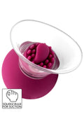 Purple vibrating and rotating nipple and clitoral pump