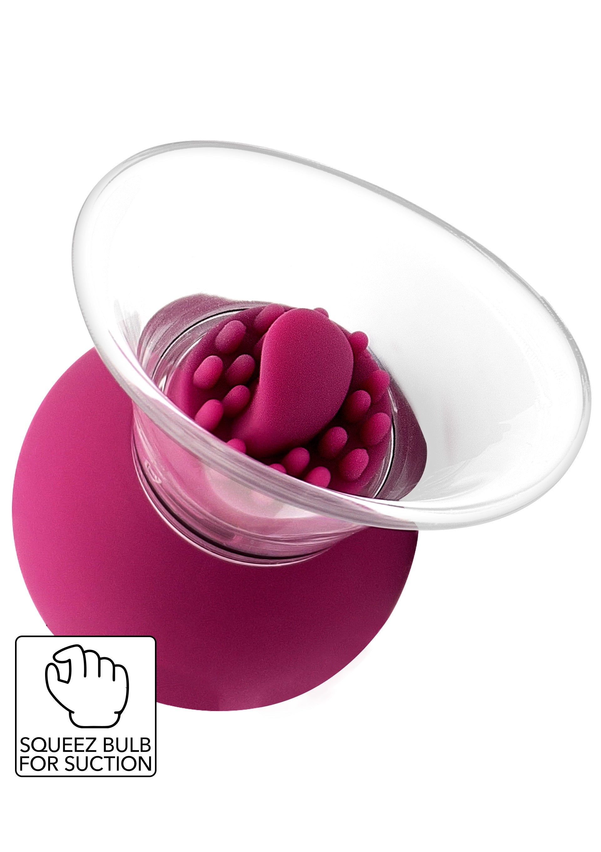 Purple vibrating and rotating nipple and clitoral pump