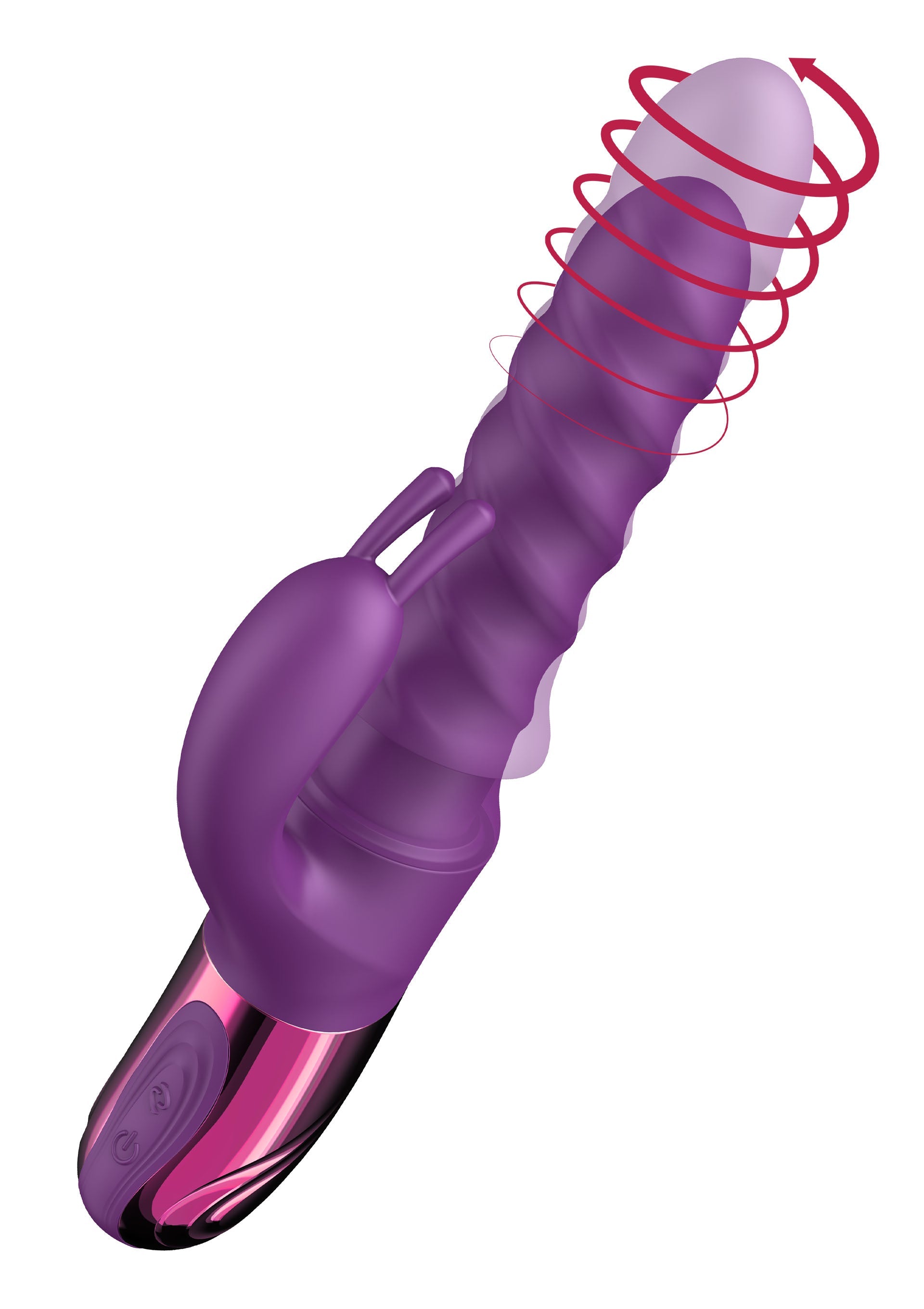 Vibratore Swirl Rabbit, viola