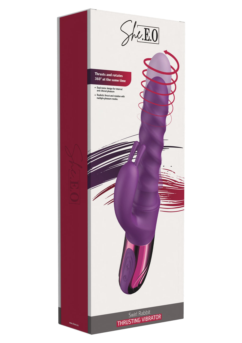 Vibratore Swirl Rabbit, viola