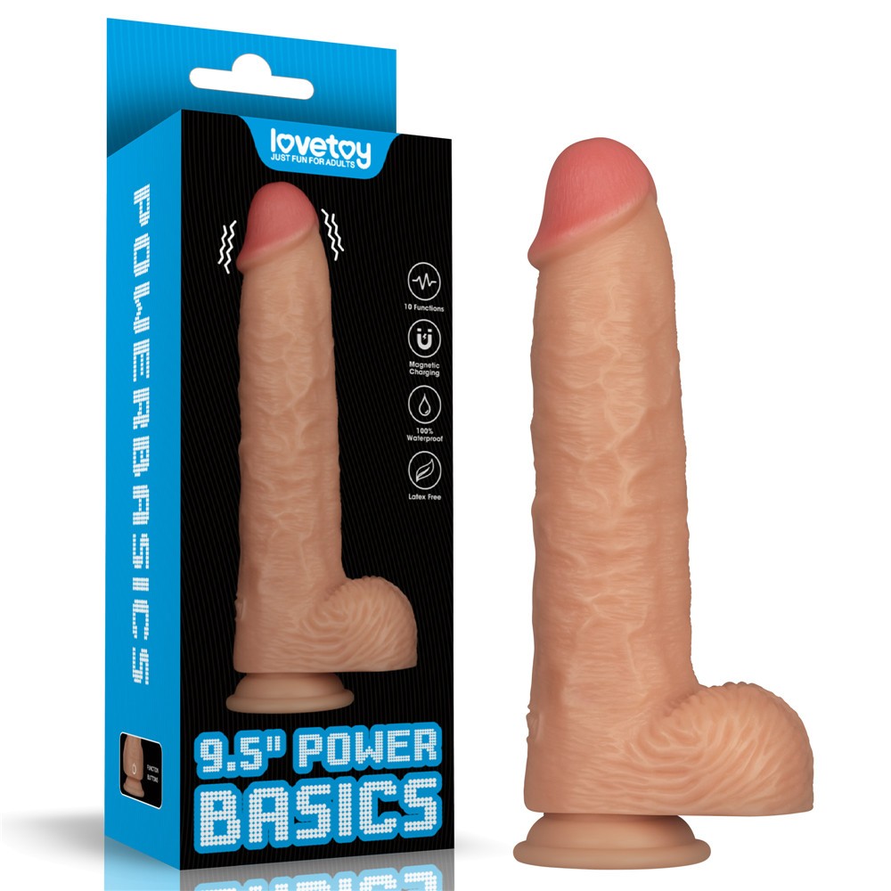9.5'' Power Basics Vibrating Penis