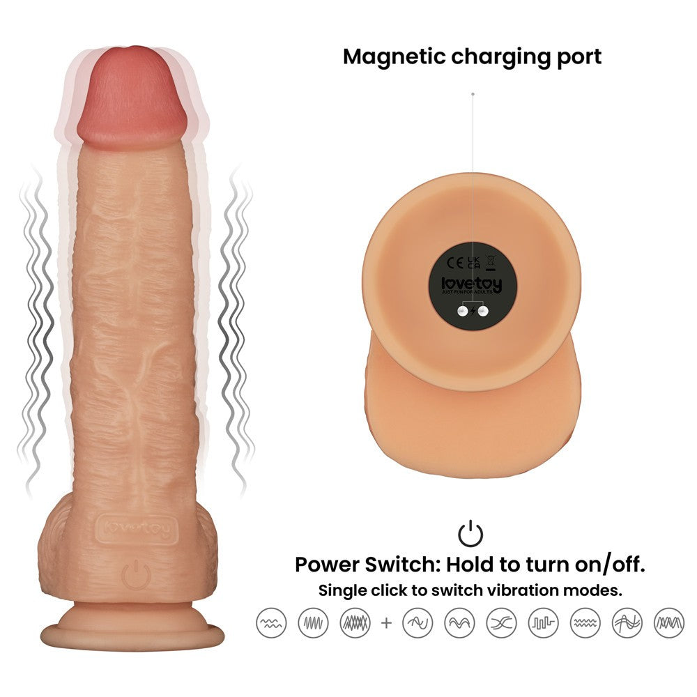 9.5'' Power Basics Vibrating Penis