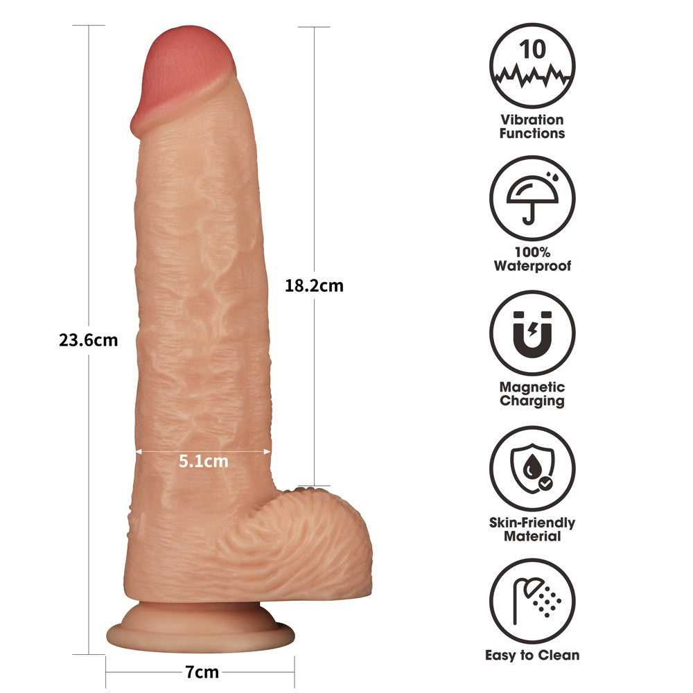 9.5'' Power Basics Vibrating Penis
