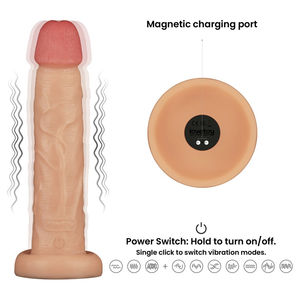 Pene vibrante da 10'' con base potente