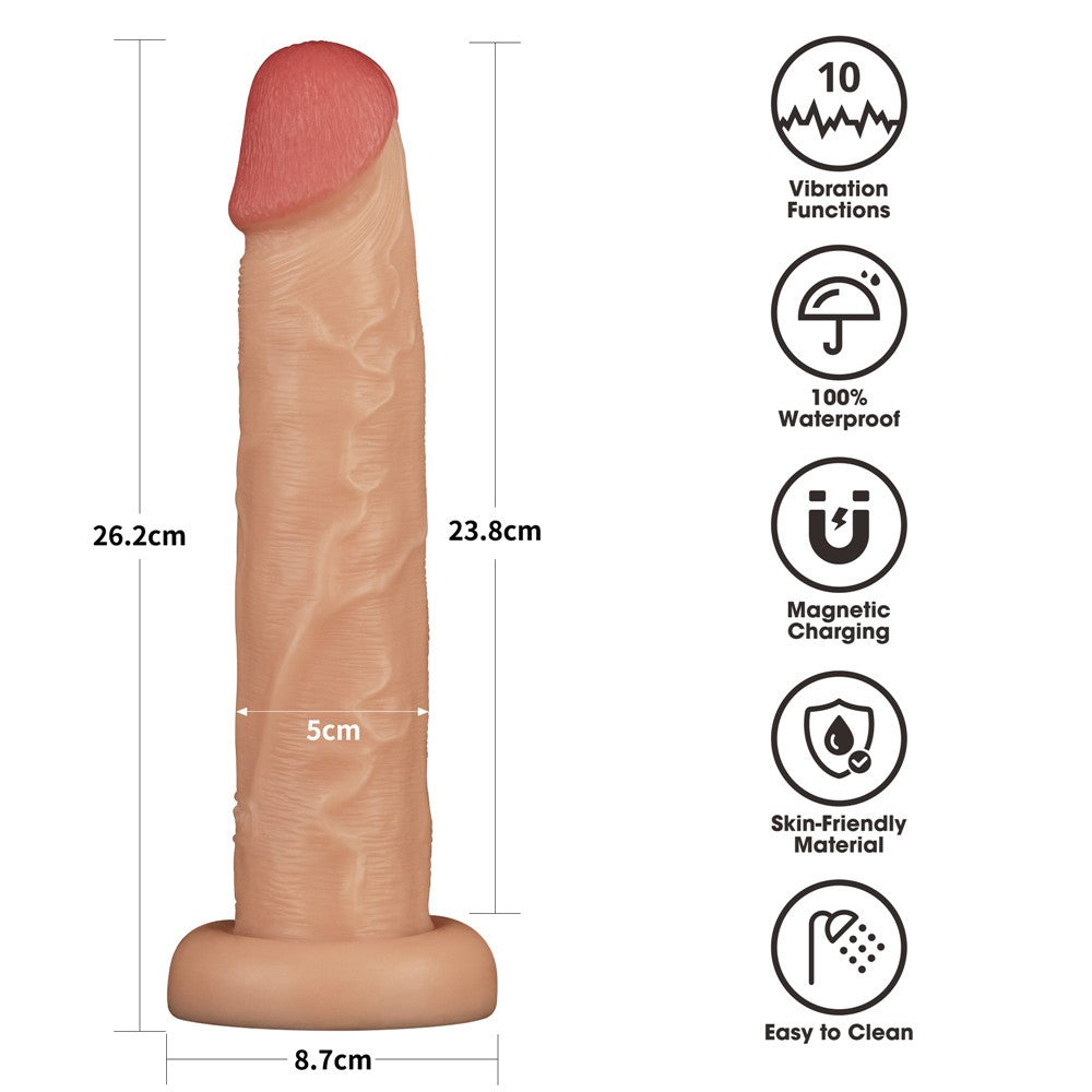 Pene vibrante da 10'' con base potente