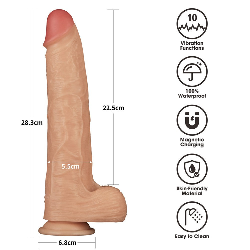 Power Basics 11'' Vibrating Penis