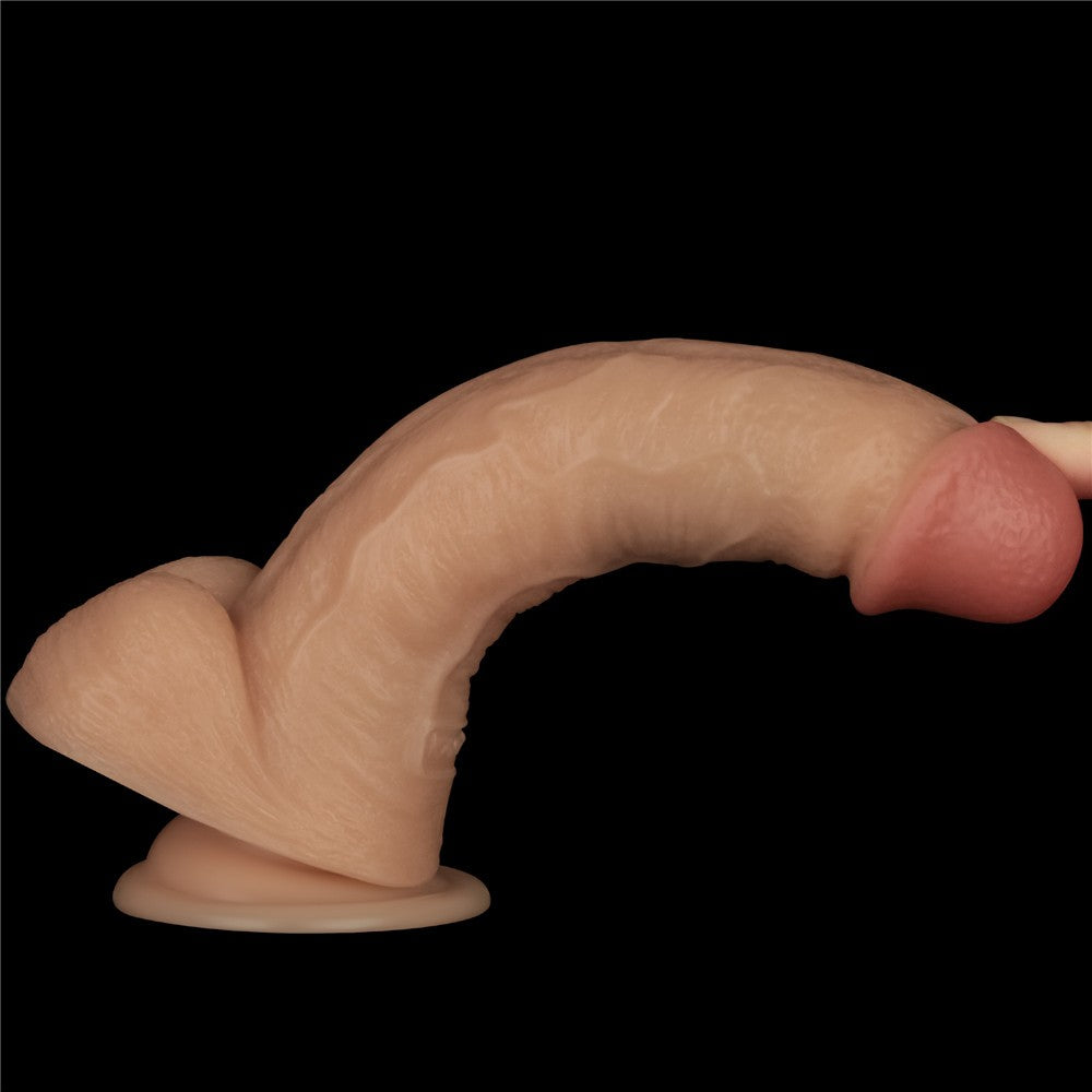 8'' enhanced vibrating strap-on set XS/S/M