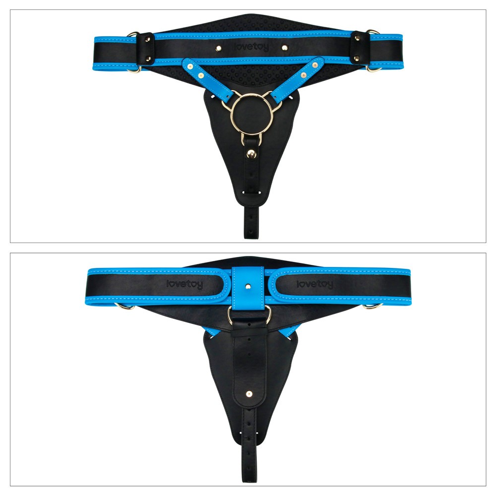 8'' enhanced vibrating strap-on set XS/S/M