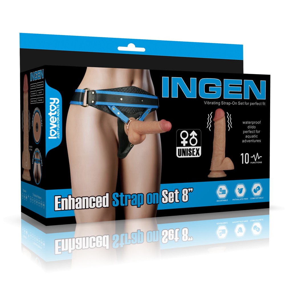 Enhanced 8'' L/XL/2XL Vibrating Strap Set