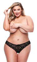BACI BIKINI BRASILIANO CON SPALLINE, PERIZOMA, NERO
