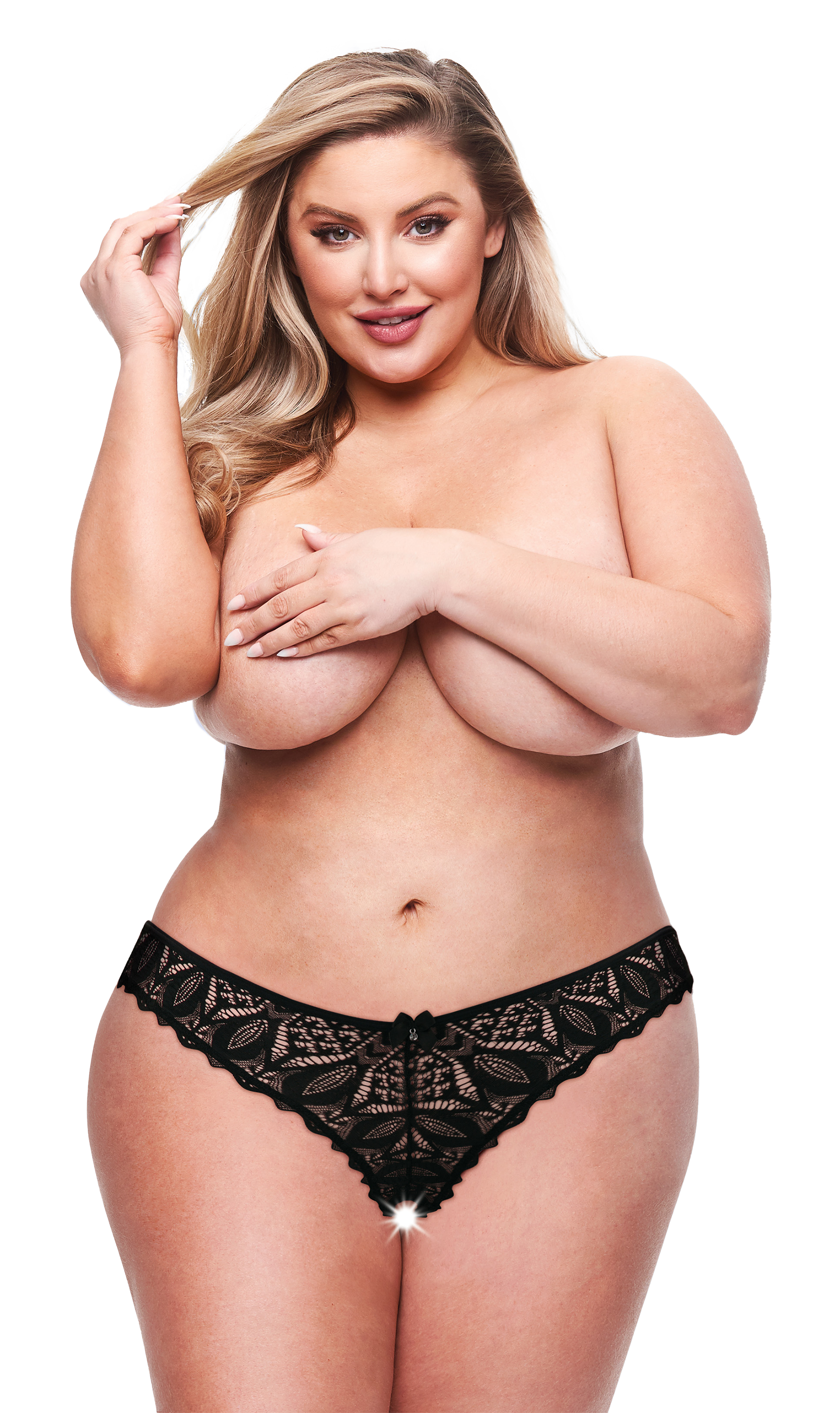 BACI BIKINI BRASILIANO CON SPALLINE, PERIZOMA, NERO