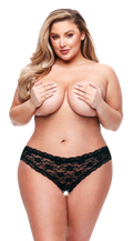 BACI LACE PANTIES WITH STRAPS, OPEN CROTCH, BLACK FOR BOYS