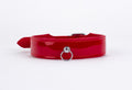 Red patent leather with lambskin backing