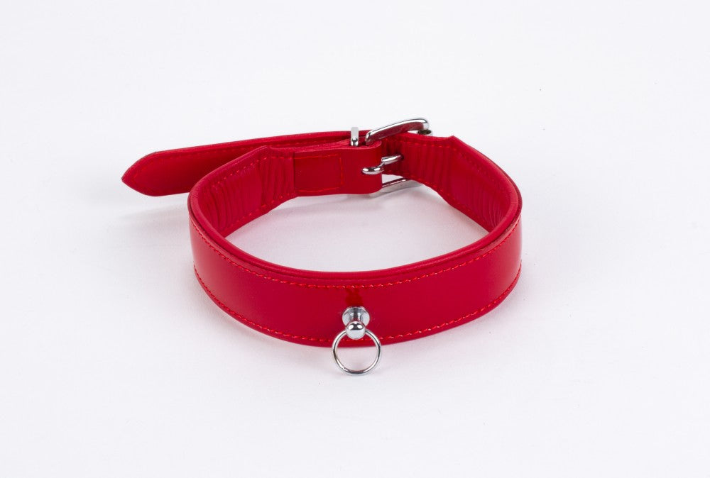 Red patent leather with lambskin backing