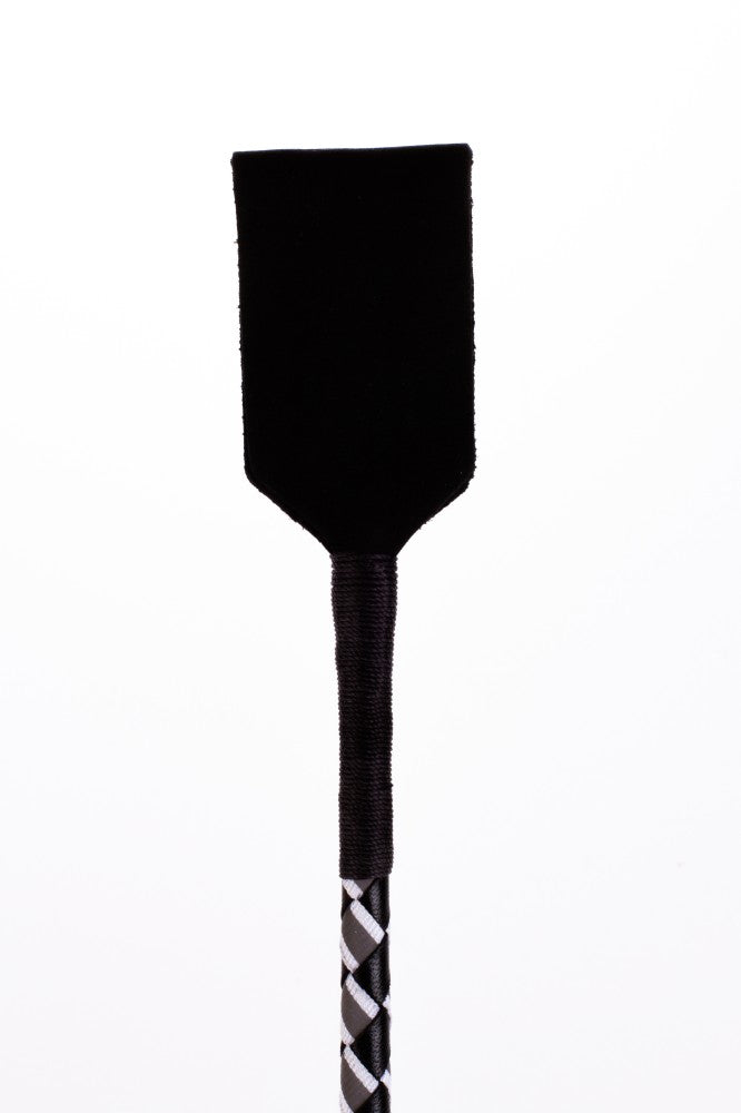 Leather stick with neon stripe and white nubuck leather top