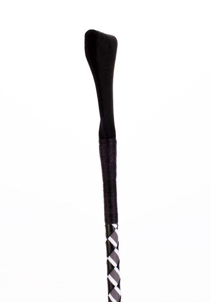 Leather stick with neon stripe and white nubuck leather top