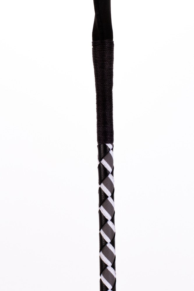 Leather stick with neon stripe and white nubuck leather top