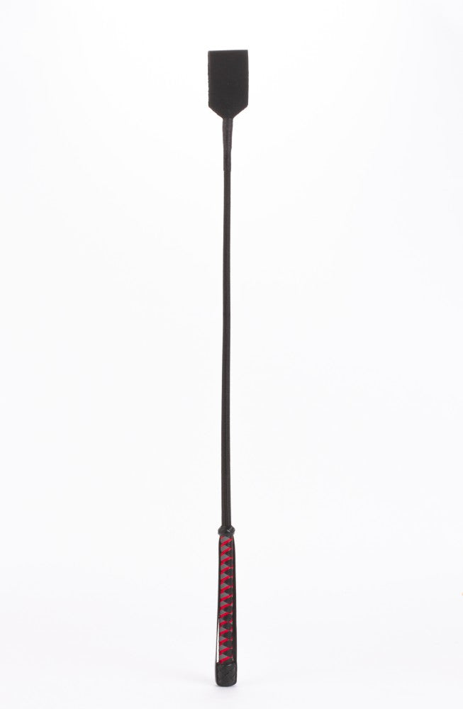 Nylon stick with neon stripe and black nubuck goatskin handle