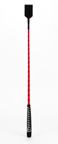 Nylon stick with neon strip and goatskin handle, red nubuck leather top