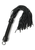 Frusta in vera pelle, 55 cm, nera