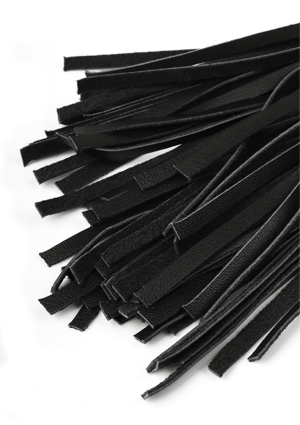 Frusta in vera pelle, 55 cm, nera