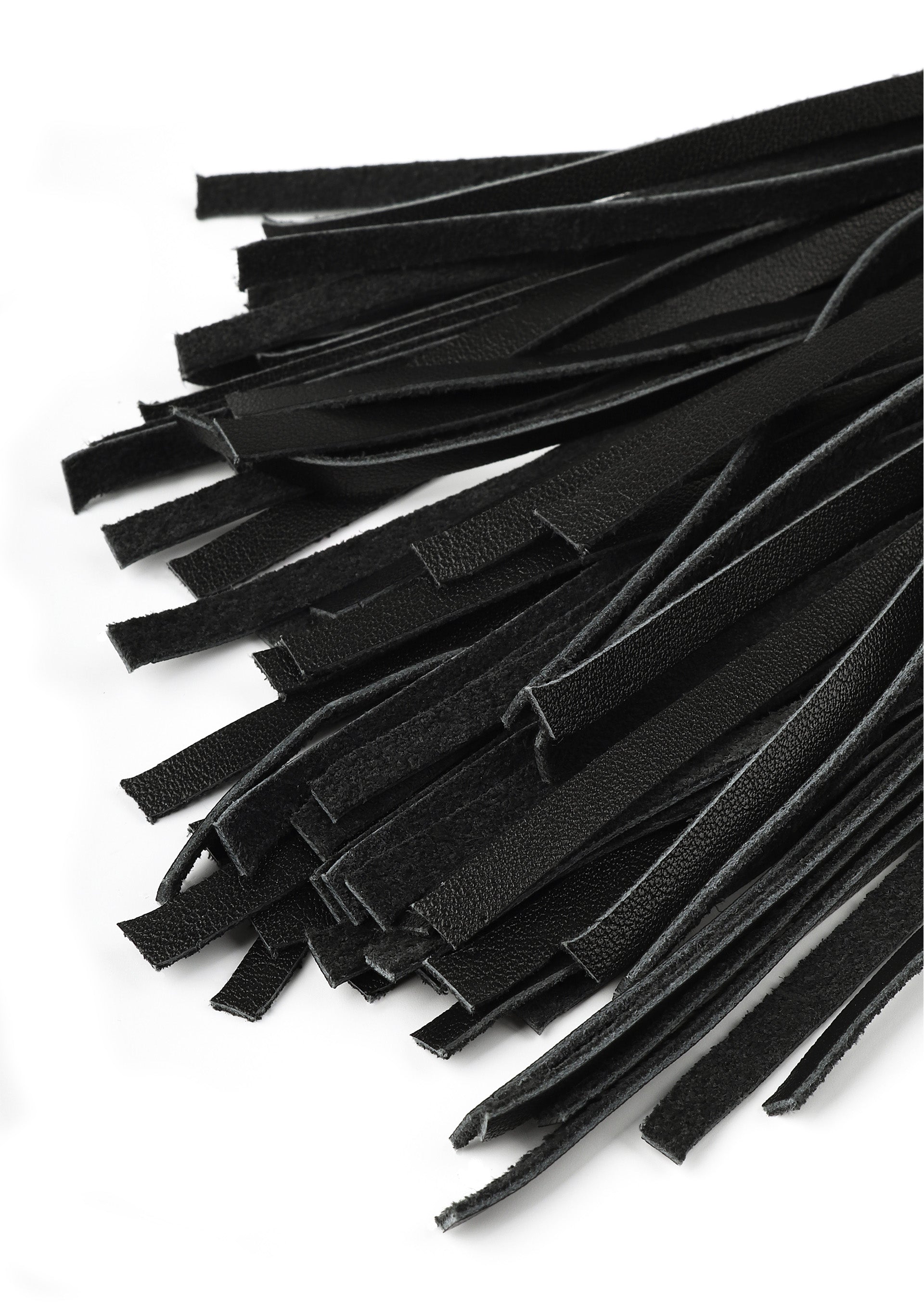 Frusta in vera pelle, 55 cm, nera