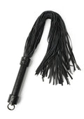 Whip in vera pelle 75cm nera
