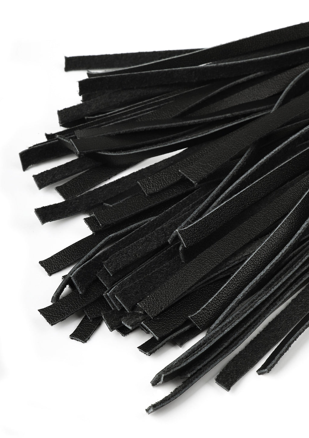 Whip in vera pelle 75cm nera
