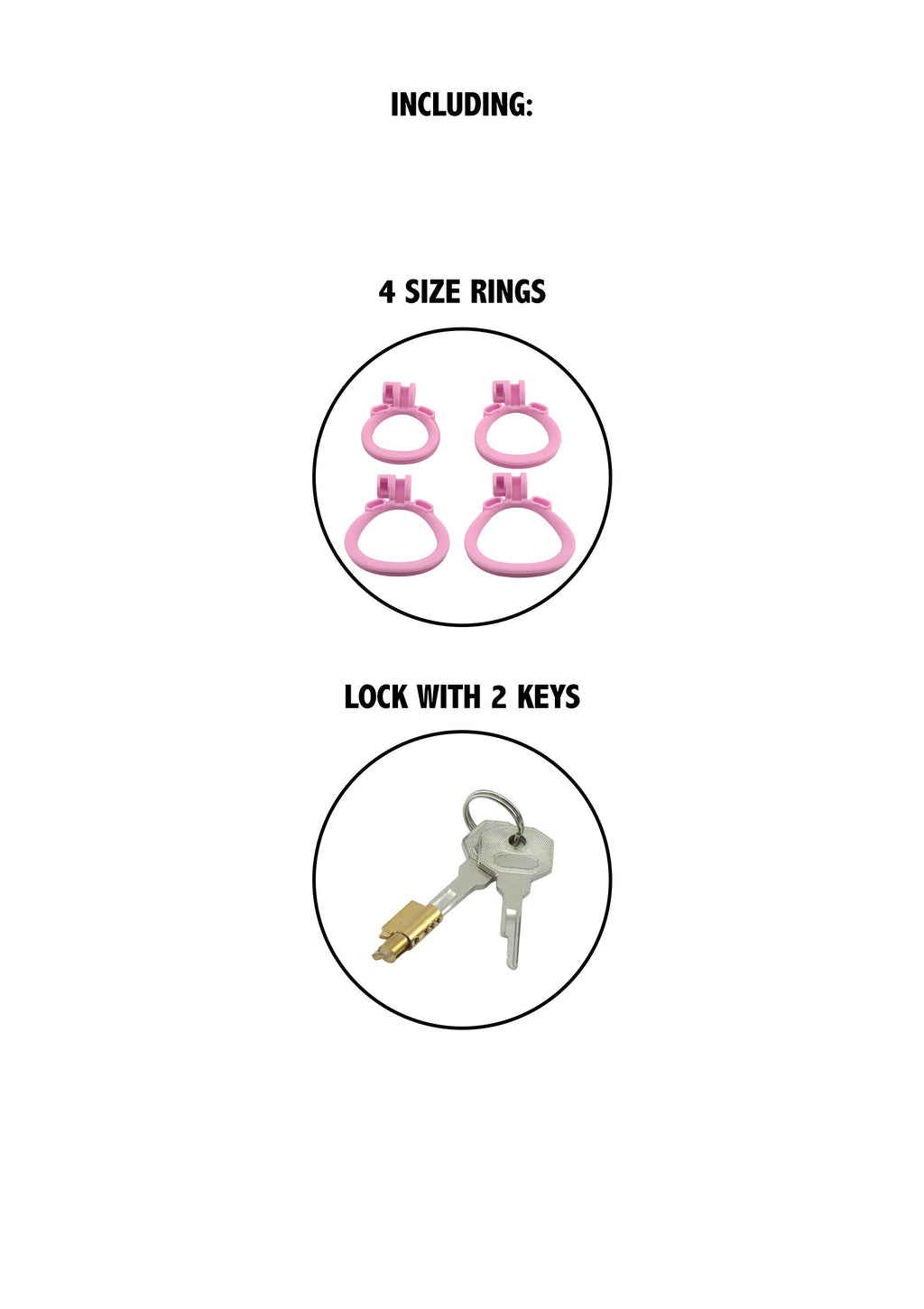 Short pink penis and penis cage
