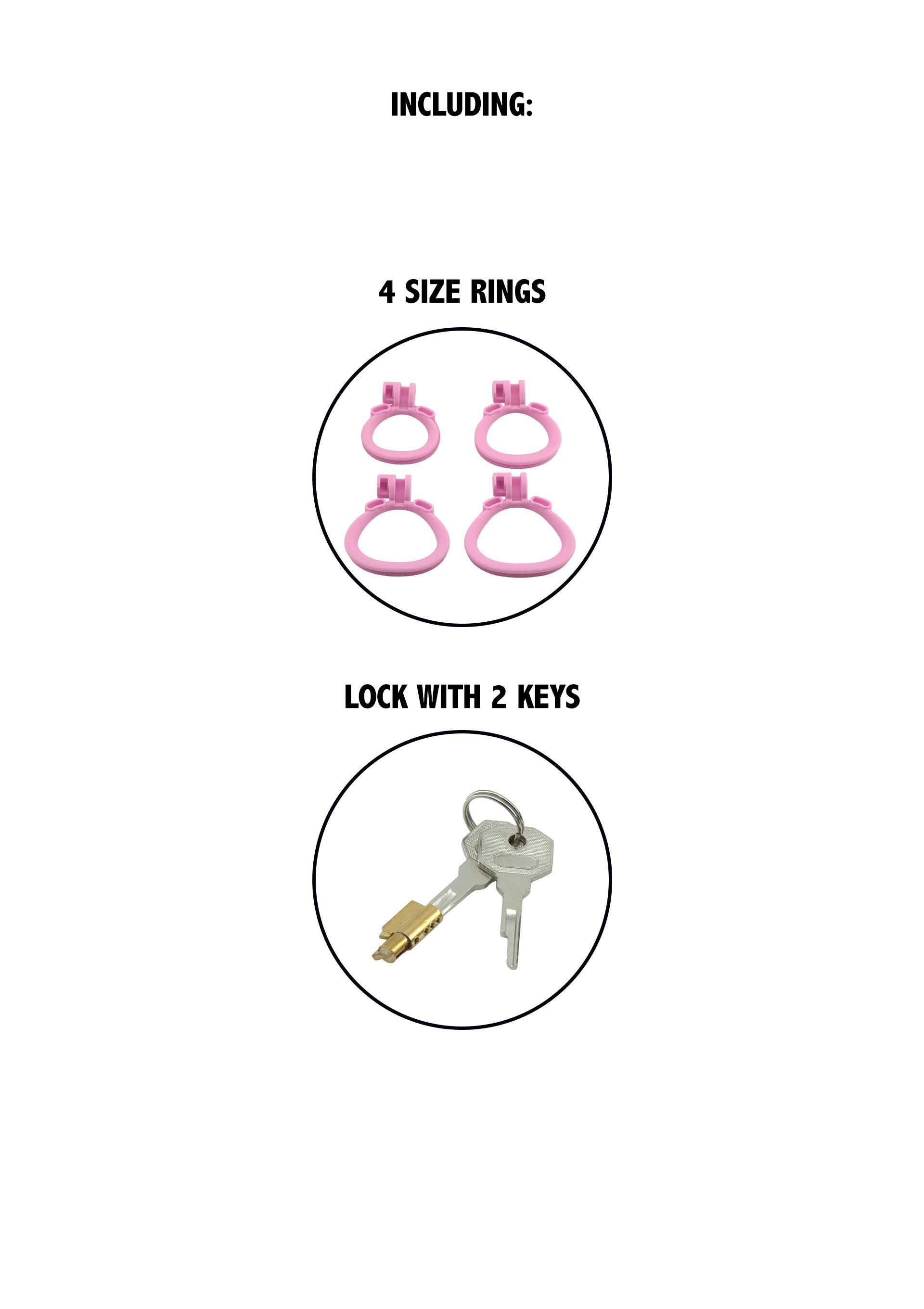 Short pink penis and penis cage