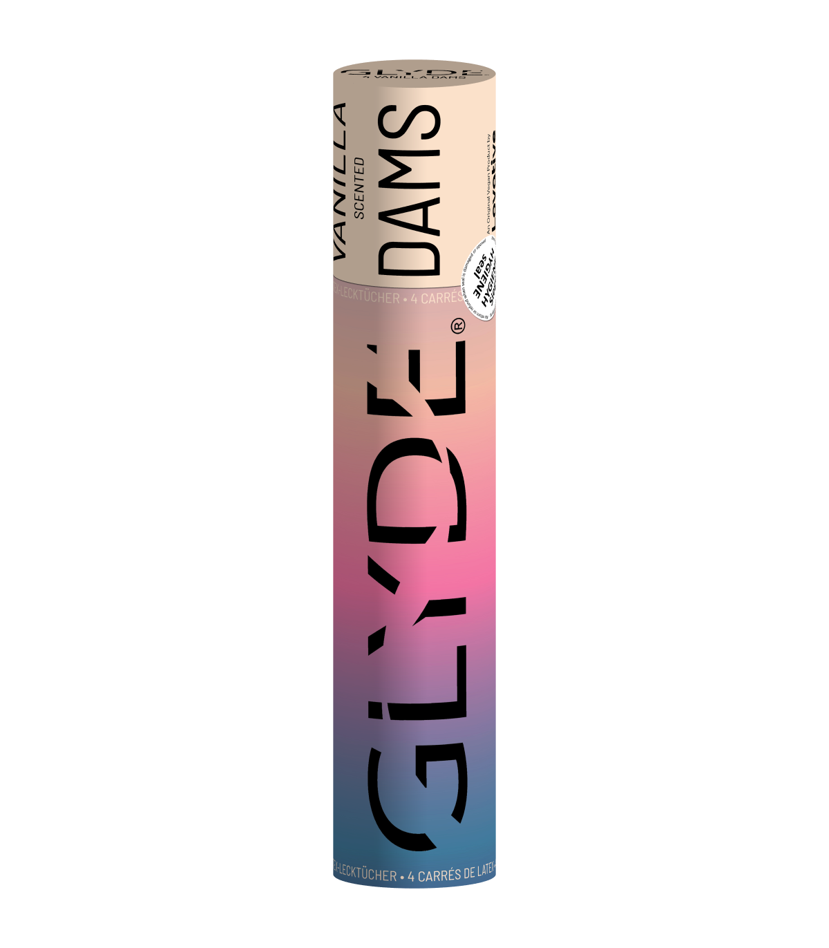 GLYDE DAMS LATEX BARRIERS FOR ORAL SEX 4 PACK VANILLA