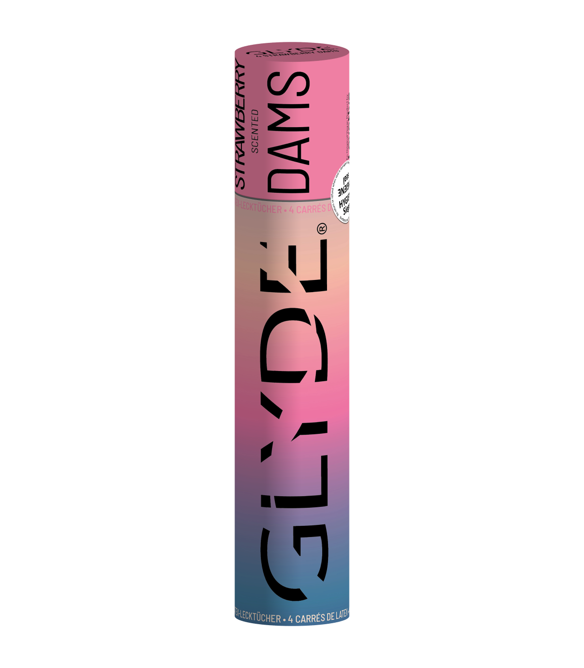 GLYDE DAMS DIGHE DENTALI PER SESSO ORALE 4 PEZZI FRAGOLA