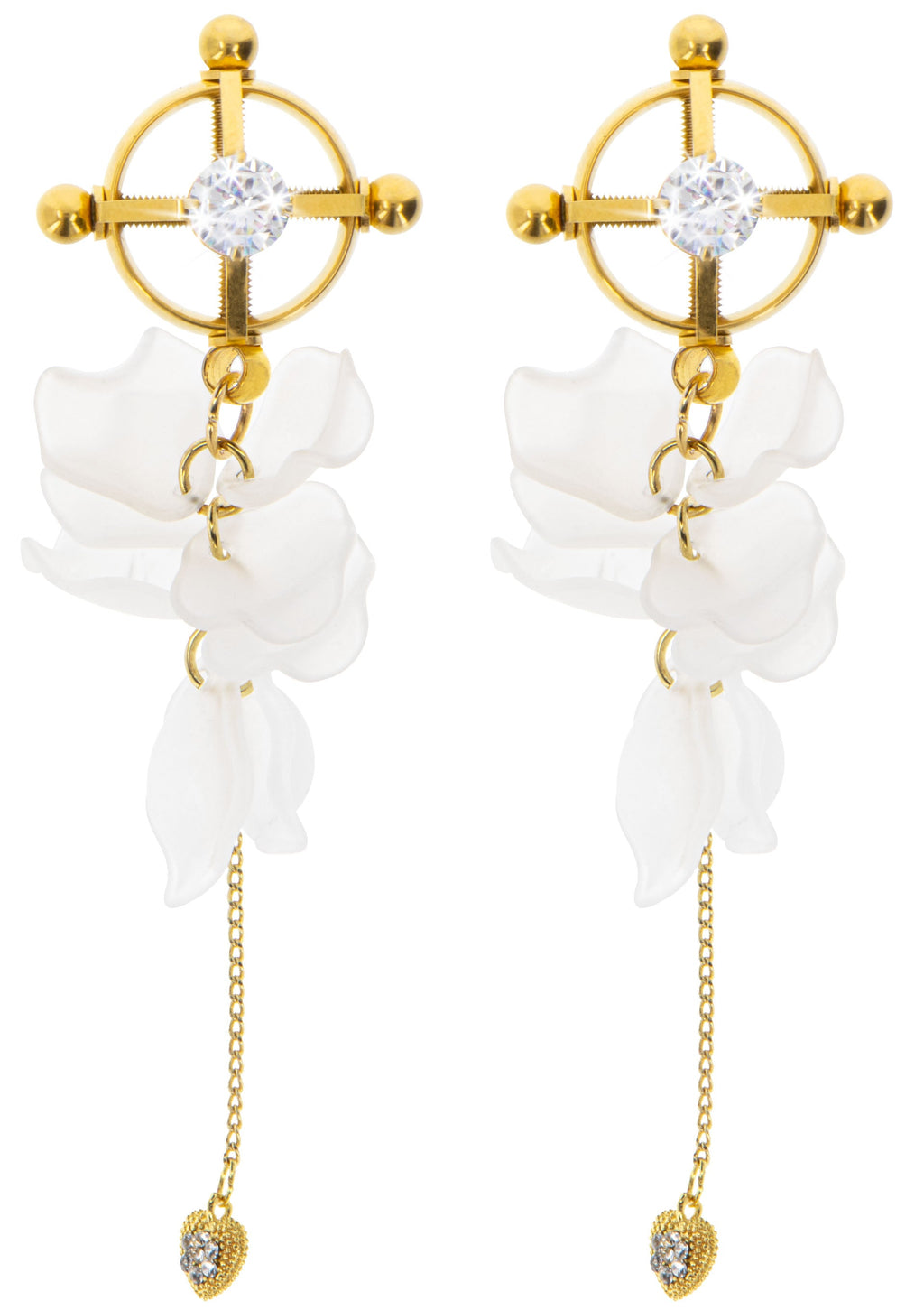 Fermagli per seduzione floreale oro