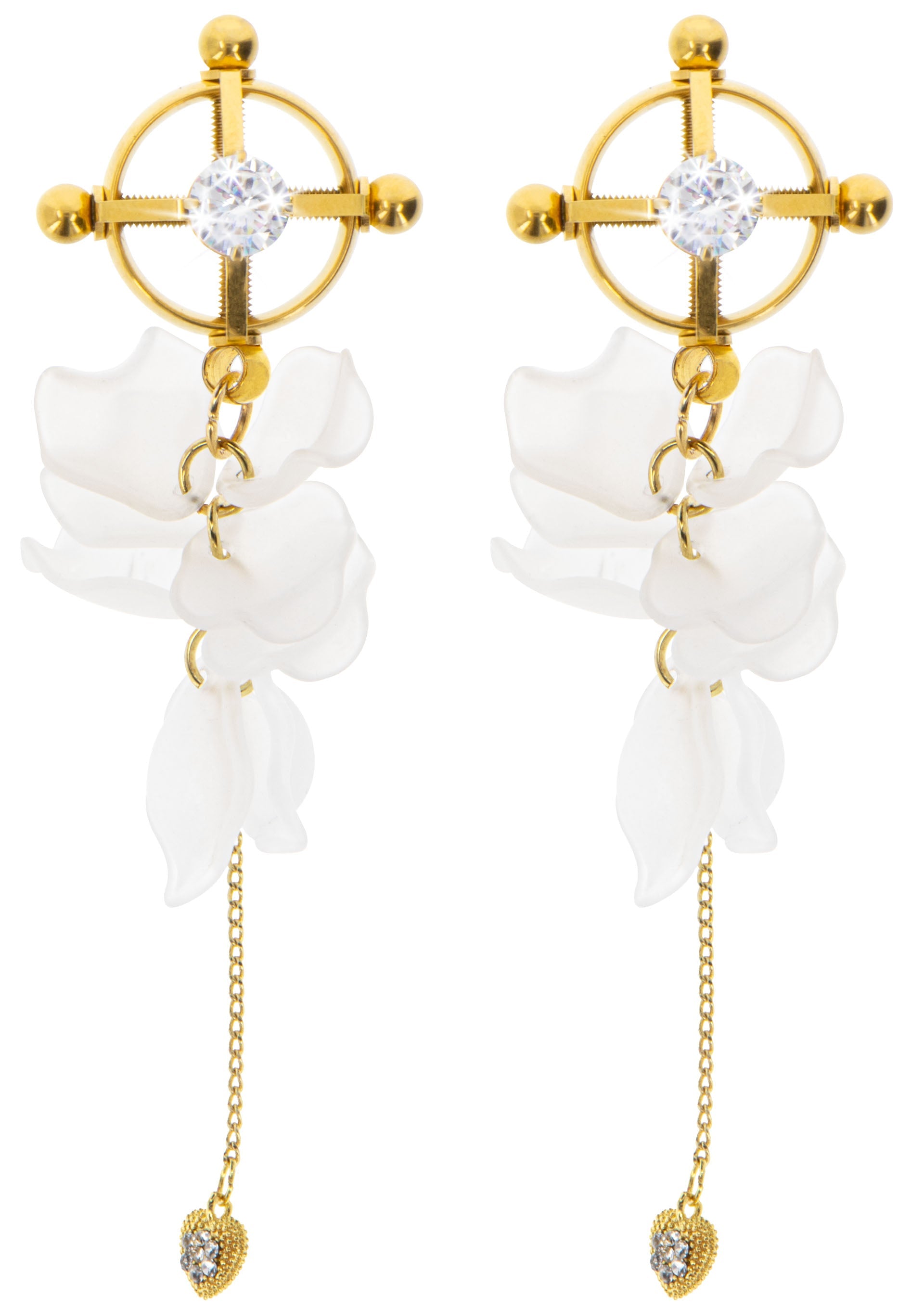 Fermagli per seduzione floreale oro