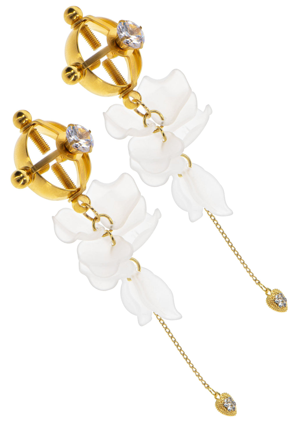 Fermagli per seduzione floreale oro