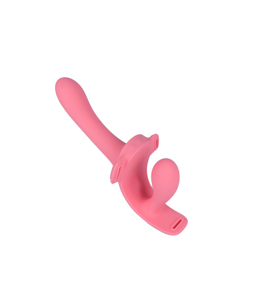 TWINY STRAP-ON DOPPIO VIBRATORE IN SILICONE LIQUIDO USB