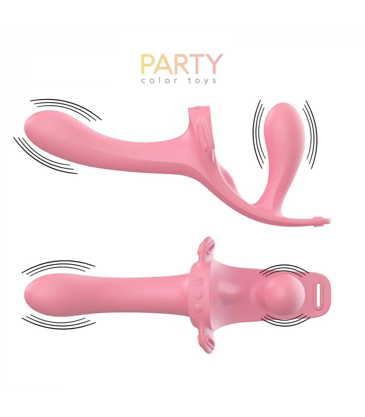 TWINY STRAP-ON DOPPIO VIBRATORE IN SILICONE LIQUIDO USB