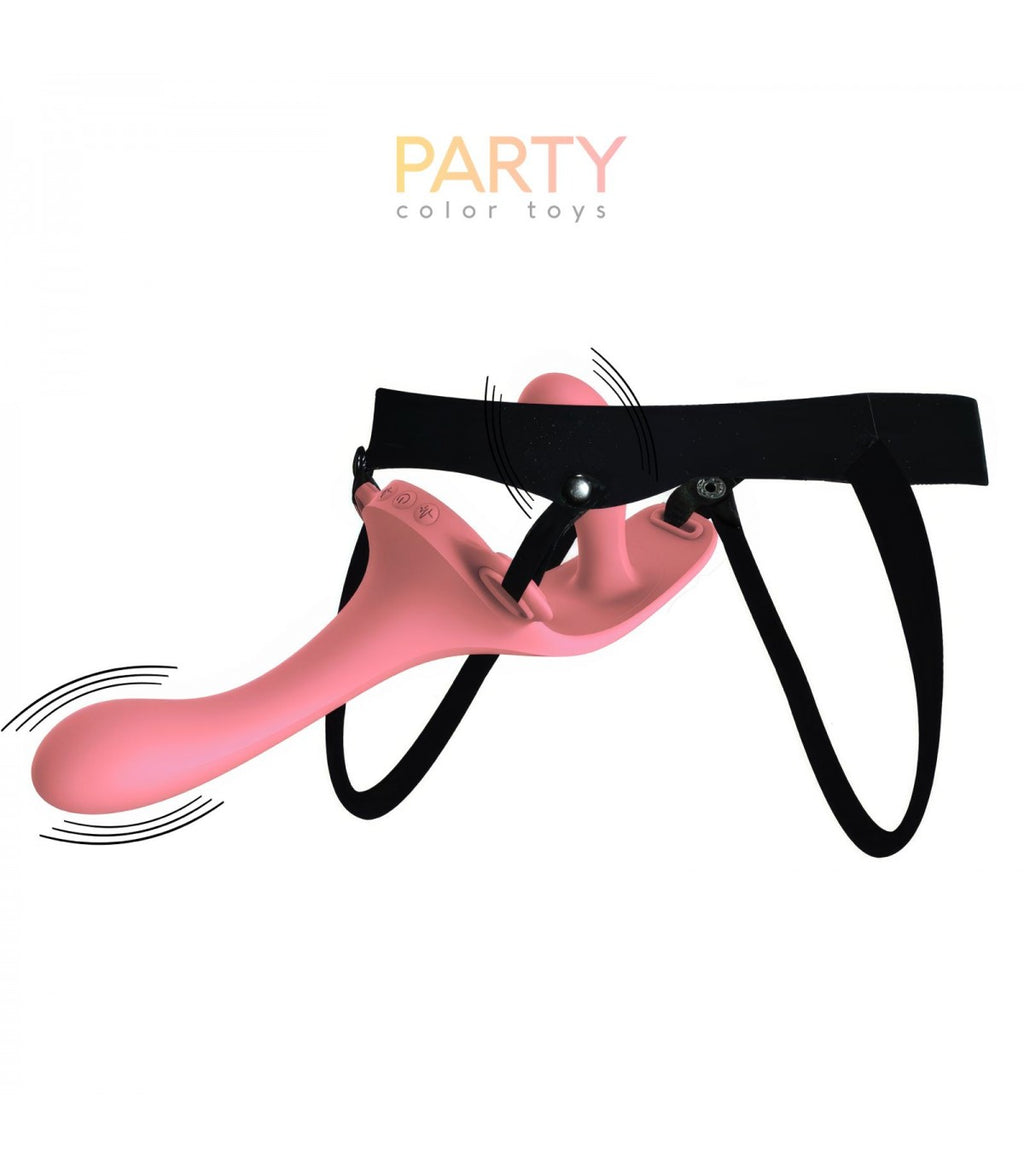 TWINY STRAP-ON DOPPIO VIBRATORE IN SILICONE LIQUIDO USB